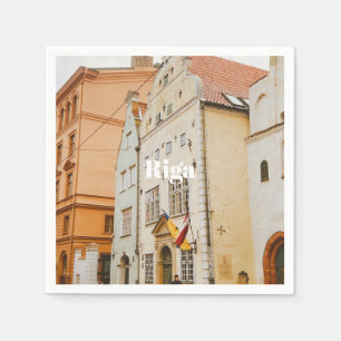 Serviette En Papier Paysage urbain de Riga Aimant photo flexible