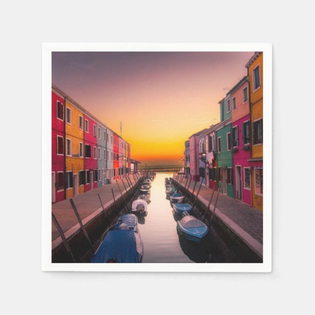 Serviette En Papier Paysage urbain italien (Devant)