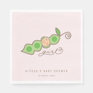 Serviette En Papier Pea rose Whimsical dans une fête de Baby shower de