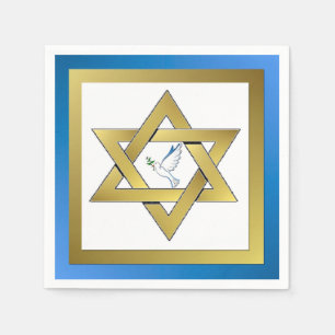 Serviette En Papier Peace Dove Star De David Papier Napkin