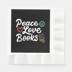 Serviette En Papier Peace Looks Geeky & Cute Reading