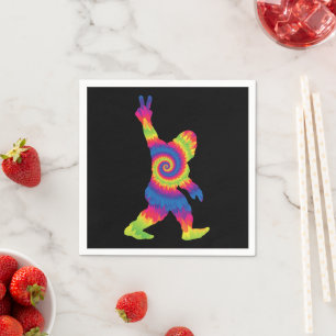 Serviette En Papier Peace Love Bigfoot - Amateurs de Bigfoot