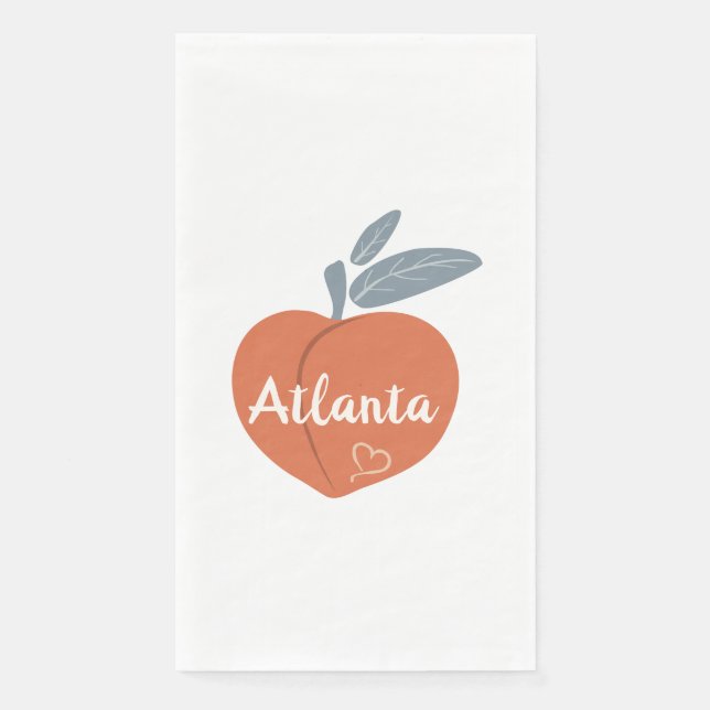 Serviette En Papier Peach Atlanta Love (Devant)