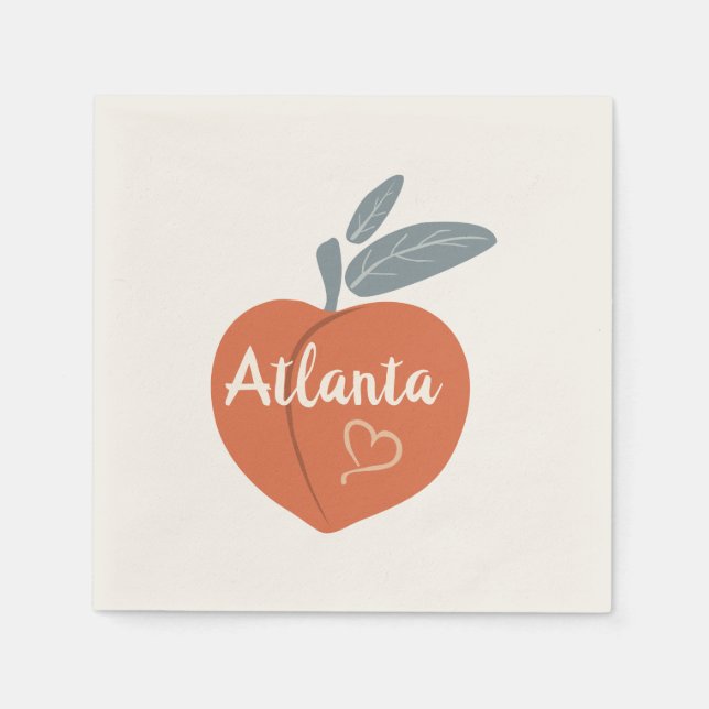 Serviette En Papier Peach Atlanta Love (Devant)