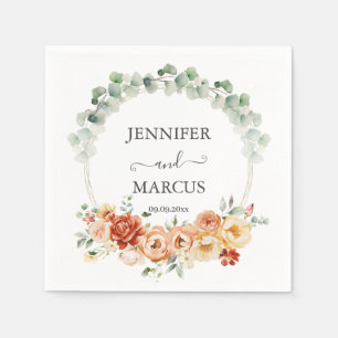 Serviette En Papier Peach Garden Romance