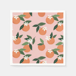Serviette En Papier Peach Orange Juice Motif