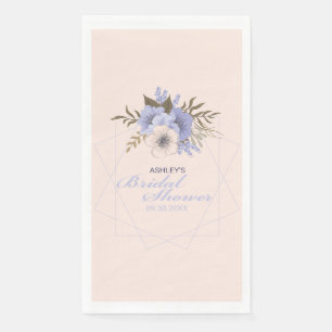 Serviette En Papier Peach Violet Pastel Roses géométriques personnalis