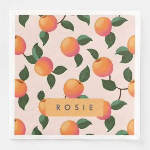Serviette En Papier Peachs Motifs de pêche personnalisés