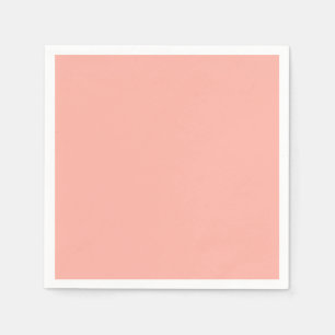 Serviette En Papier Peachy rose couleur solide