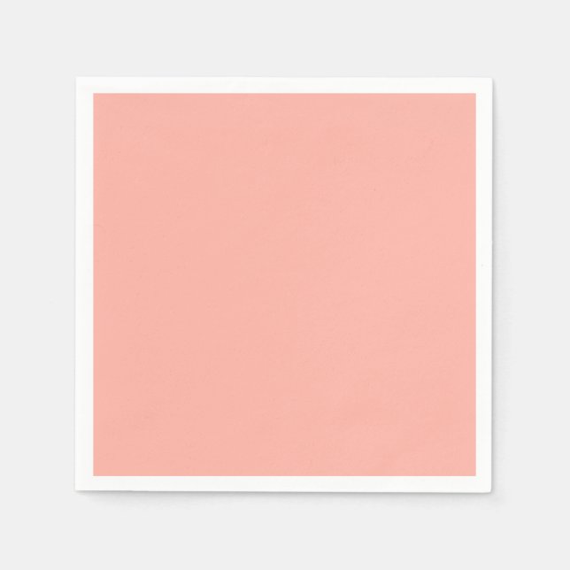 Serviette En Papier Peachy rose couleur solide (Devant)