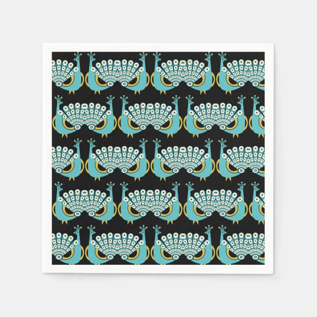 Serviette En Papier Peacock Art Home Accessoires (Devant)