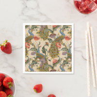 Peacock Motif vintage Art coloré