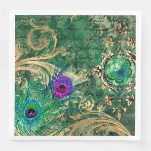 Serviette En Papier Peacock vintage pour toutes les occasions