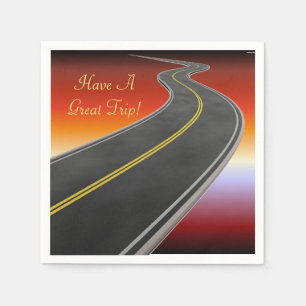 Serviette En Papier Péage routier personnalisé Sunset Highway Napkins