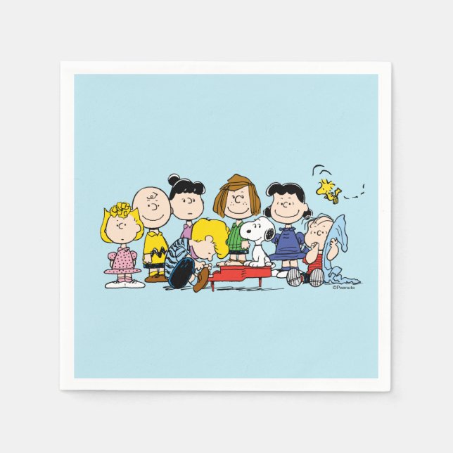 Serviette En Papier Peanuts | Charlie Brown et sa bande (Devant)