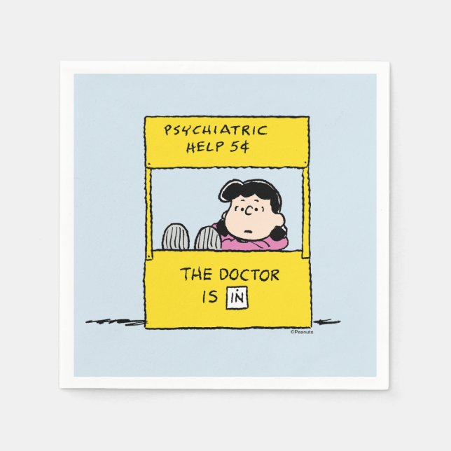 Serviette En Papier Peanuts | Lucy & le docteur est là (Devant)