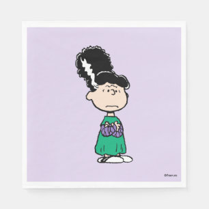 Serviette En Papier Peanuts Lucy Mariée de Frankenstein Halloween