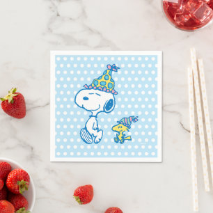 Serviette En Papier PEANUTS Snoopy & Woodstock Pois