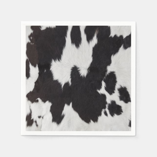 Serviette En Papier peau de vache noir (Devant)