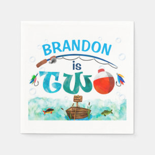 Serviette En Papier Pêche à thème O-fish-ally 2ème anniversaire f