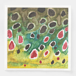 Serviette En Papier Pêche Brown À La Truite, Ichthyologie