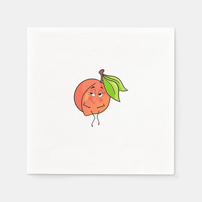 Serviette En Papier Pêche, joues douces, thème fruit (Devant)