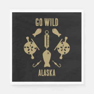 Serviette En Papier Pêche saumon Alaska