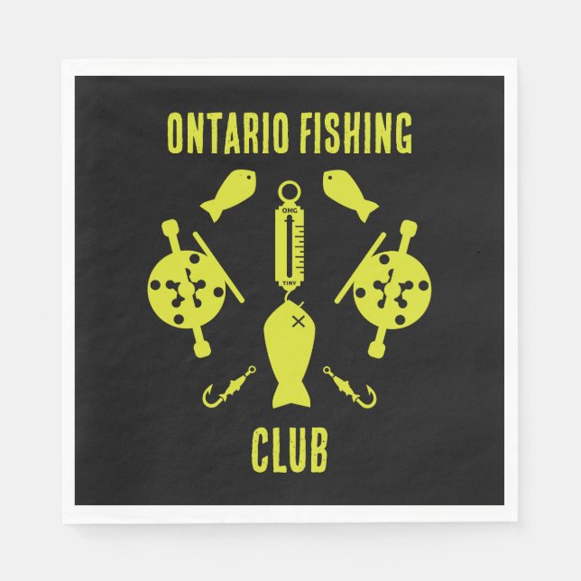 Serviette En Papier Pêche Saumon canadienne (Devant)