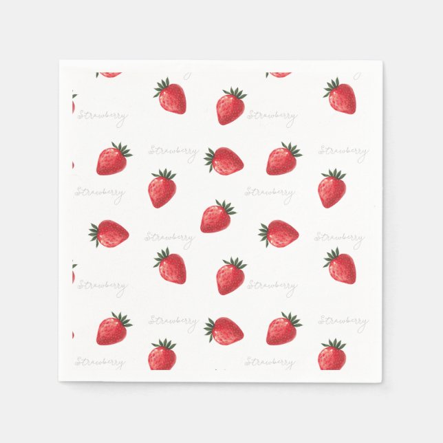 Serviette En Papier Pêcher Fraise (Devant)