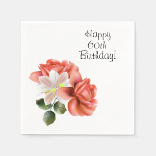 Serviette En Papier Pêcher Peonies personnelles