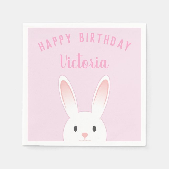 Serviette En Papier Peek-a-boo Bunny Parti Anniversaire de enfant pers (Devant)