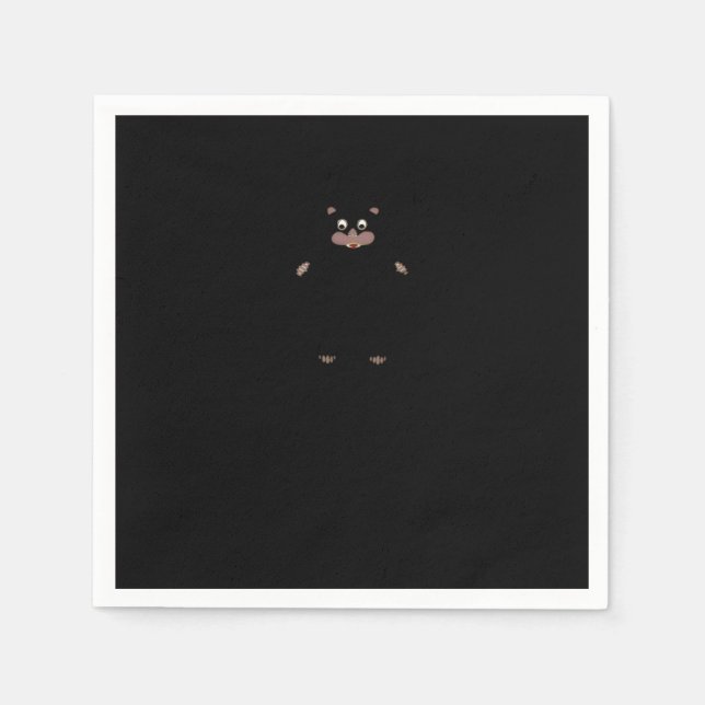 Serviette En Papier Peekabo (blanc) (Devant)