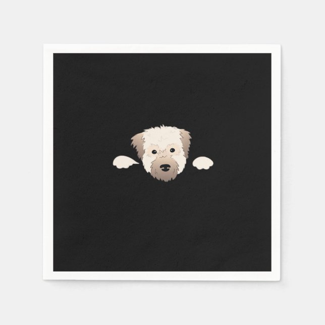 Serviette En Papier Peekabo Pup (Devant)