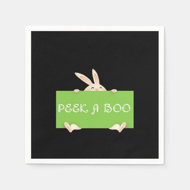 Serviette En Papier Peekaboo Bunny (Devant)