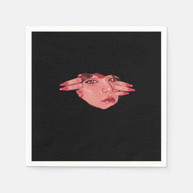 Serviette En Papier Peekaboo - Vibes de conception de fentes (Devant)