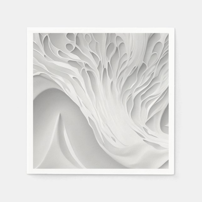 Serviette En Papier Peigne blanche (Devant)