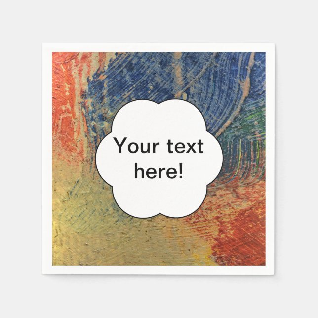 Serviette En Papier peinture 3 couleurs (Devant)
