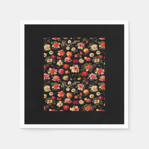 Serviette En Papier Peinture à l'huile Vintage Whimsigoth Chintz