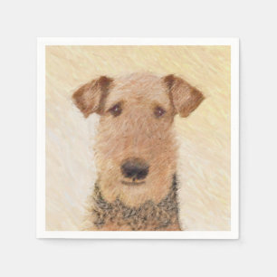 Serviette En Papier Peinture Airedale Terrier - Cute Original Art