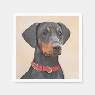 Serviette En Papier Peinture allemande Pinscher peinture art animal or