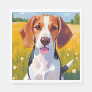 Serviette En Papier Peinture aquarelle d'animal de compagnie de chien