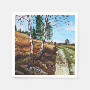 Serviette En Papier Peinture aquarelle d'automne