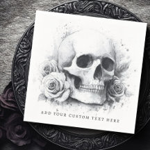 Peinture aquarelle de crâne avec des roses