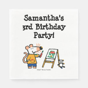 Serviette En Papier Peinture avec Maisy !