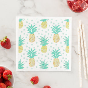 Serviette En Papier Peinture d'ananas serviettes tropicales