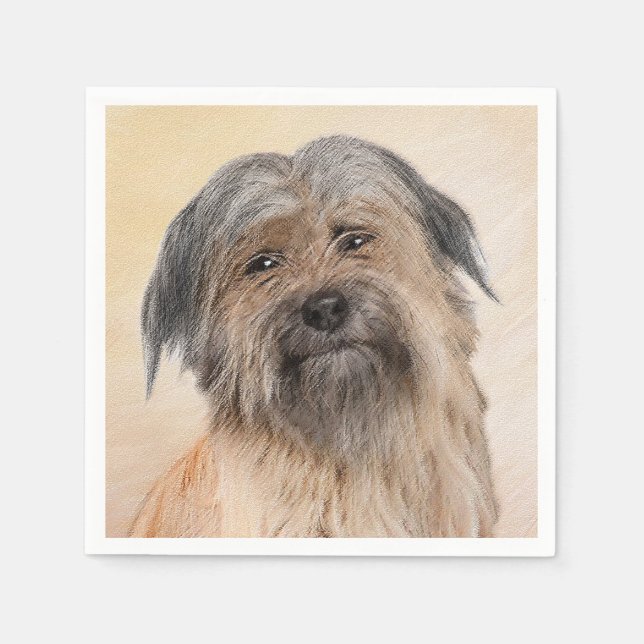 Serviette En Papier Peinture de berger pyrénéenne - Cute Original Chie (Devant)