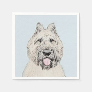 Serviette En Papier Peinture de Bouvier des Flandres - Art original de