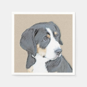 Serviette En Papier Peinture de Chien de Montagne bernois - Art origin