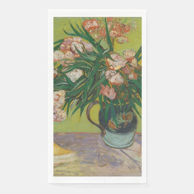 Serviette En Papier Peinture de fleur d'oléandre de Vincent Van Gogh (Devant)