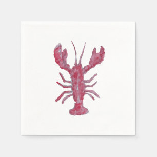 Serviette En Papier Peinture de homard nautique côtier